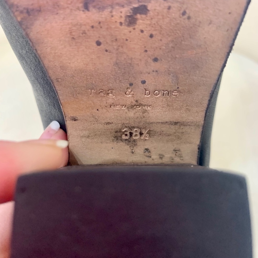 RAG & BONE Like NEW! Black Leather Heeled Harrow Bootie - Picture 10 of 10